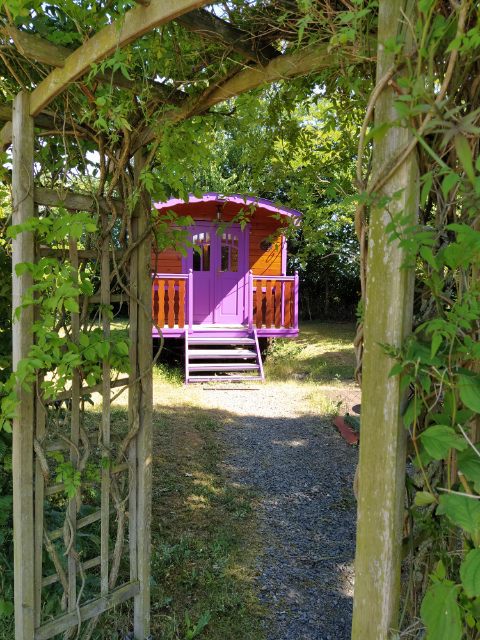 Ferme Chauvet Roulotte Lilas Avec La Pergola 199